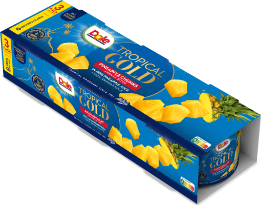 Dole Ananas Gold bitar 1/4 dós 8x(3x227g)