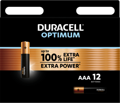 Duracell Optimum AAA rafhlöður 12stk