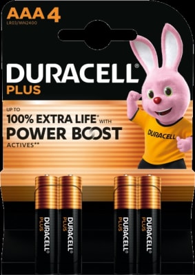 Duracell Plus Power Boost AAA 4 stk