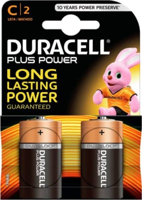 Duracell rafhlaða C 2stk