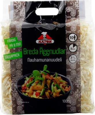 Eggjanúðlur breiðar 1kg (10stk/ks)