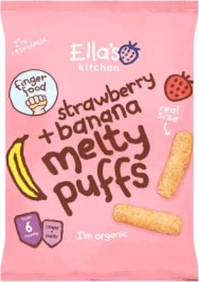 Ella's kitchen puffs jarðaber/banani 20 gr