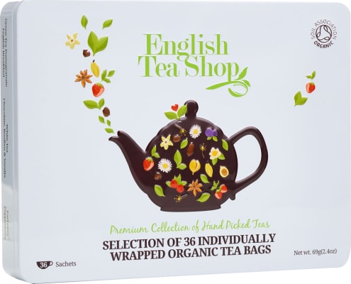 English Tea Shop Luxury White Tin