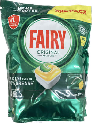 Fairy púðar lemon uppþvottatöflur 70 stk