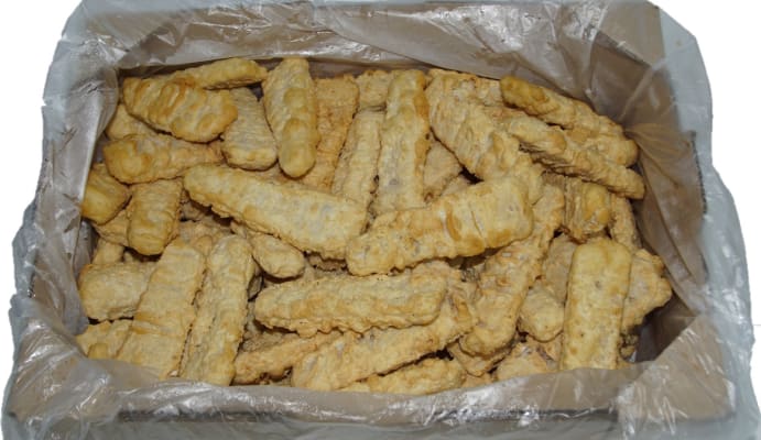 Fiskistangir í deigi Fish & Chips Style forsteiktur