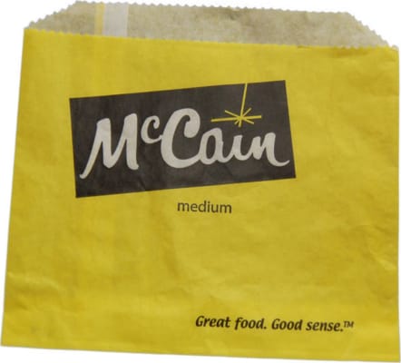 Frönskupoki McCain gulur medium 2000st