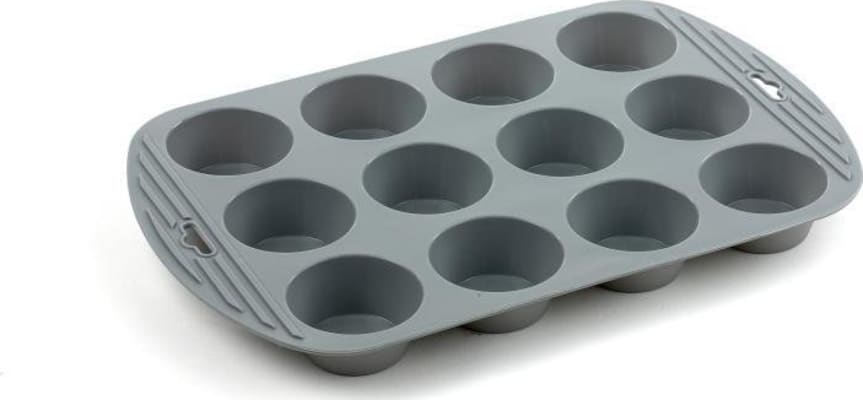 Funktion Muffinform 12 hólfa silicon grey