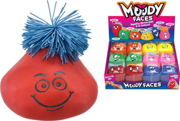 Funny Face-Squeezers 6cm.  Disp-12