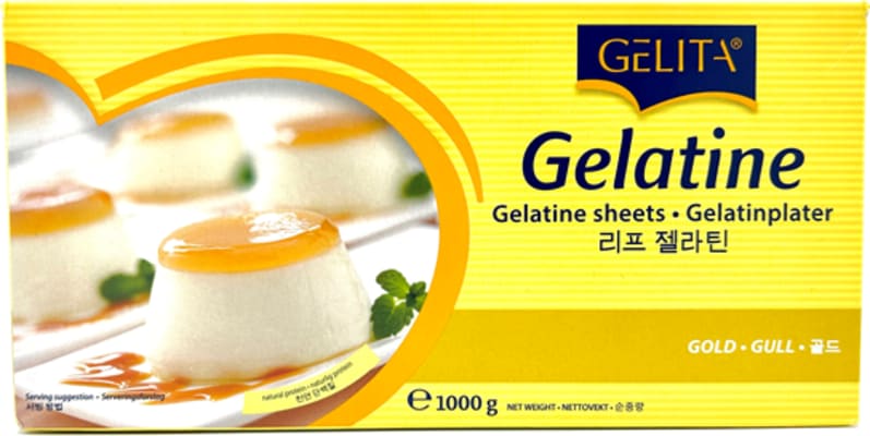 Gelatínblöð/matarlímblöð 500stk 1kg