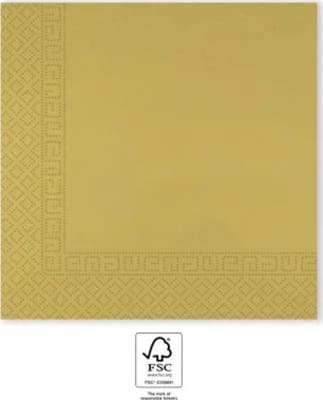 Gold servíettur 33×33 20st (12)