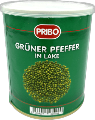 Græn piparkorn í vatni 800g