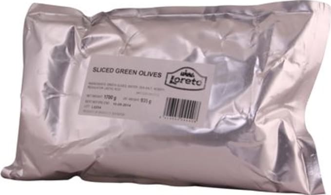 Grænar ólífur sneiddar 1,7kg (10stk/ks)