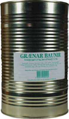 Grænar baunir 4,5kg (4stk/ks)