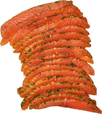 Grafinn lax sneiddur (vigtarvara)