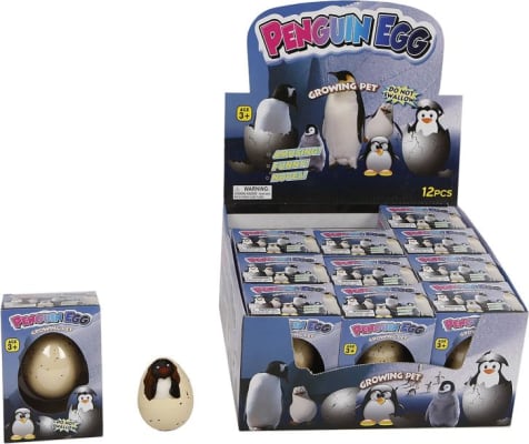 Growing Egg Mörgæs 3-teg Disp-12