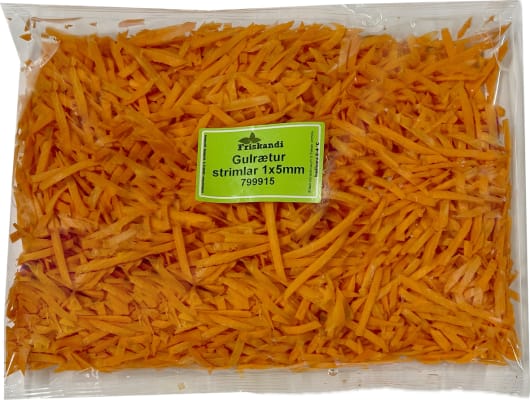 Gulrætur strimlar 1mmx5mm - Sérpöntun