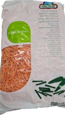 Gulrætur strimlar 2,5 kg