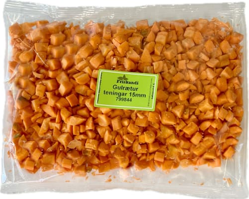 Gulrætur teningar 15mm - Sérpöntun