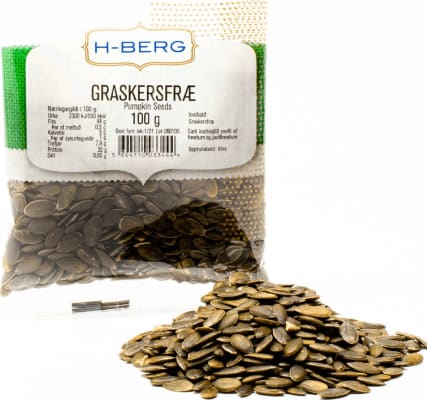 H-Berg graskerfræ 100 gr ristuð