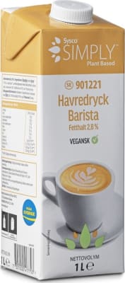 Haframjólk Sysco Barista 6x1L Sysco 901221