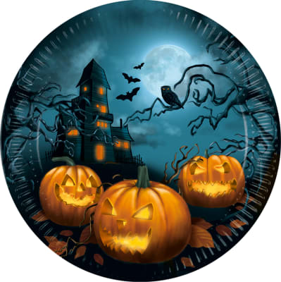 Halloween pappadiskar 23cm 8st (12)