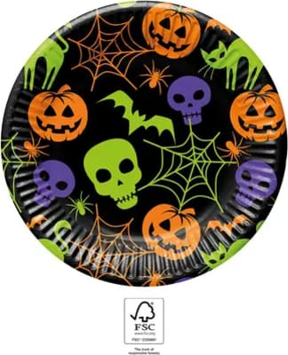 Halloween pappadiskar 23cm 8st (12)