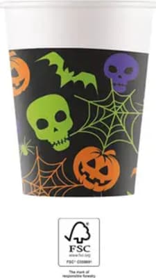 Halloween pappaglös 200ml 8st (12)