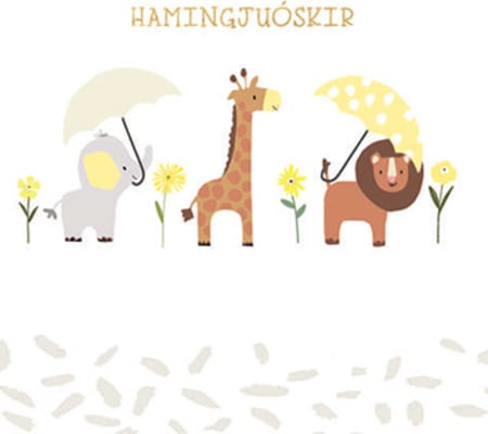 HAMMOND-Mini Gjafak 80x80mm. Animals(10)