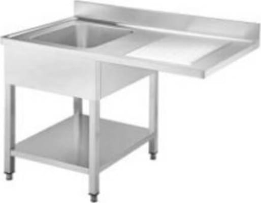 HBE Borð f/undirborðsvél vinstri vaskur 120x70x95