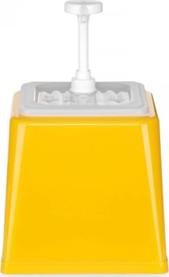 HENDI Sósudallur 2,5L með pumpu gulur