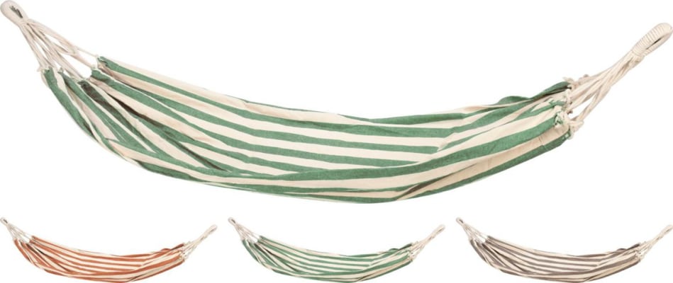 Hengirúm 110x220cm röndótt, 3blandaðir litir