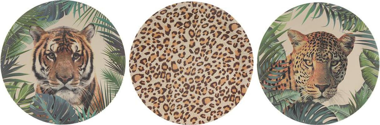 Hit Diskur 25cm bambus blandaðir litir, Jungle