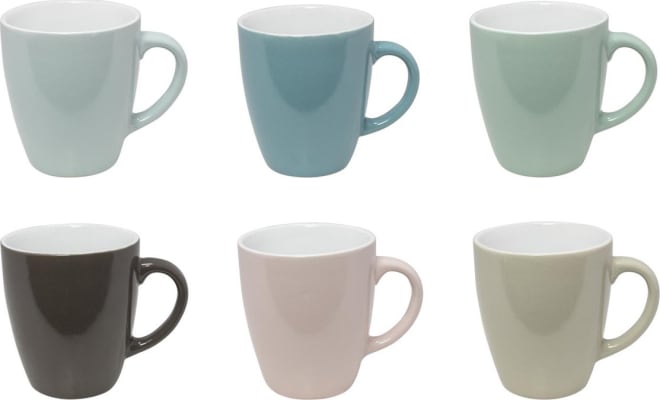 Hit Krús 16cl blandaðir litir, hvít að innan 1stk