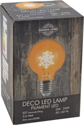 Hit Ljósapera E27 4W G80 snowflake