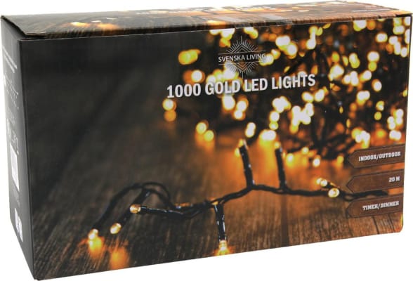 Hit Sería 1000 ljósa LED timer 20m gold