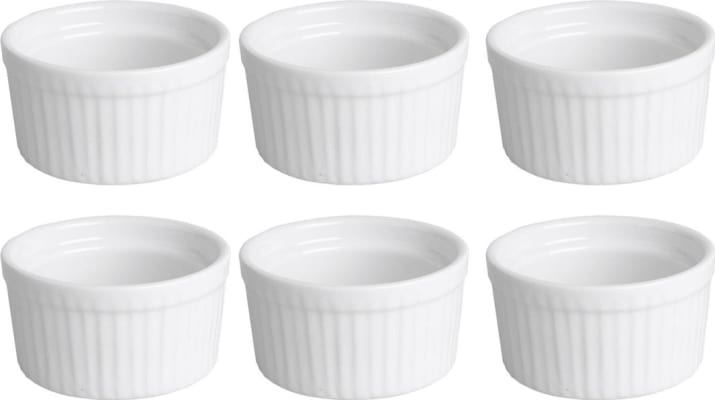 Hit Skálar creme brulee  9x5cm 6stk sett white