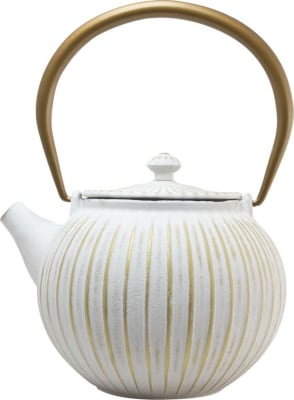Hit Teketill 1,1ltr pottjárn gold/white