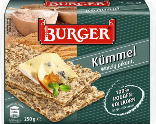 Hrökkbrauð Burger kúmen 24x250g