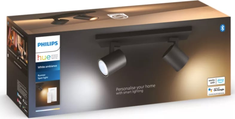 HUE Runner 2x5.5W Svartur M/Fjarstýringu