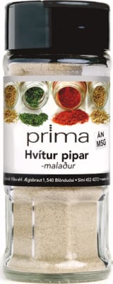 Hvítur pipar maladur 45g *10 glös