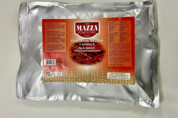 Sólþurrkaðir tómatar strimlar í sólblómaolíu 1,7kg (6stk/ks)