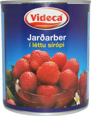 Jarðarber létt síróp 820gr (12 stk/ks)