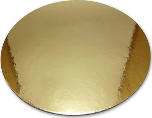 Kökuplatti gylltur hringlaga 20cm 100stk/ks