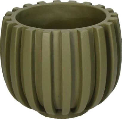 Kersten Blómapottur 16,5x16,5x13,5cm rifflaður leir green