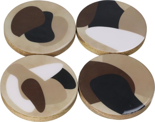 Kersten Glasamotta 4stk 10x10x1cm beige