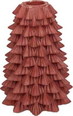Kersten Kertastjaki jólatré 9.5x9.5x13cm red