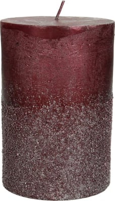 Kersten Kerti kubbur 10x10x15cm burgundy glitter