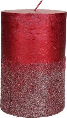 Kersten Kerti kubbur 10x10x15cm red glitter