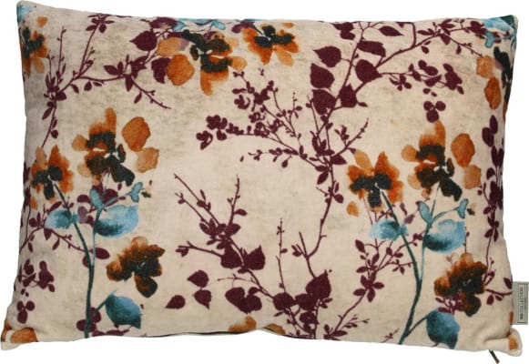 Kersten Púði 40x60 lítil blóm velúr ivory