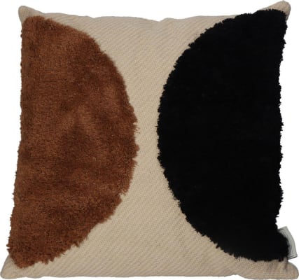Kersten Púði 45x45 með hringjum nature brown